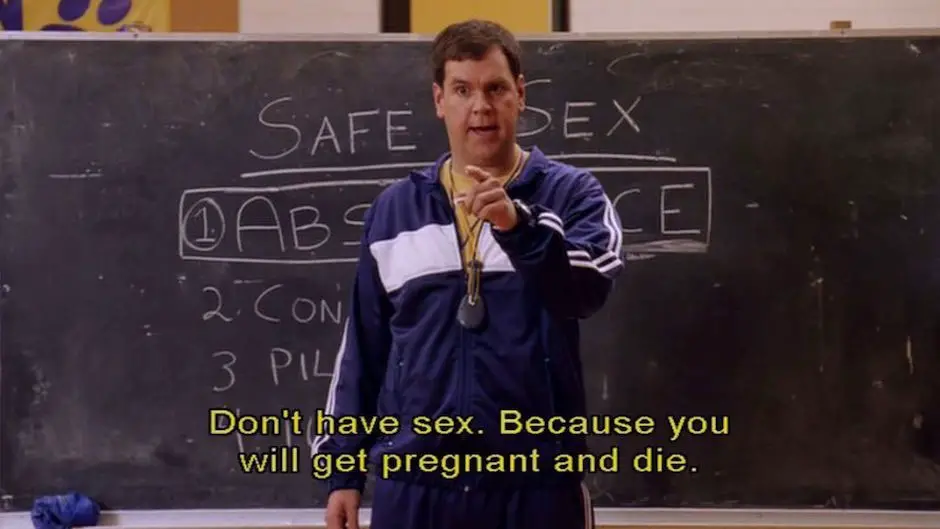 coach carr from mean girls delivers sex education data
